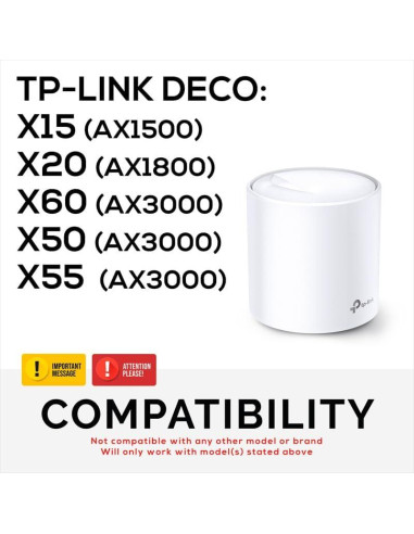 Soporte de pared adhesivo Brainwavz para enrutadores TP-Link Deco