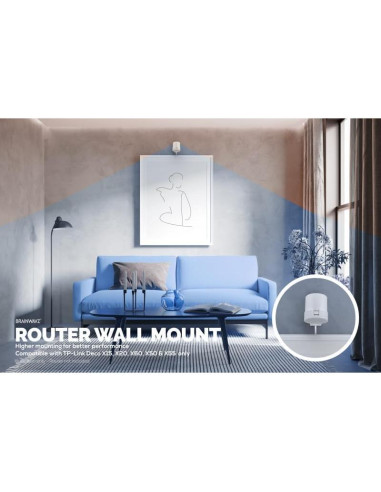 Soporte de pared adhesivo Brainwavz para enrutadores TP-Link Deco