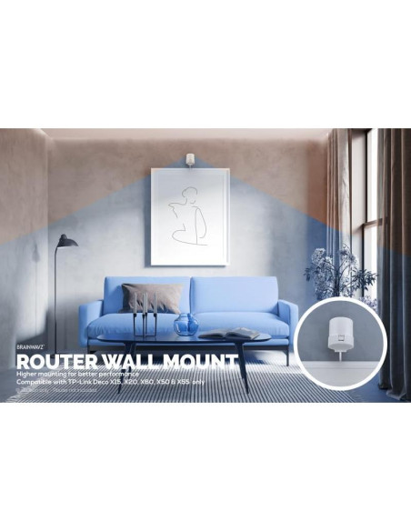Soporte de pared adhesivo Brainwavz para enrutadores TP-Link Deco