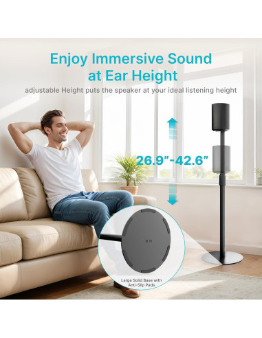 Soportes de Altavoz Ajustables PEGZONE para SONOS Era 100/300, 2 Paquete