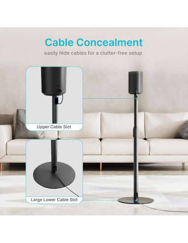 Soportes de Altavoz Ajustables PEGZONE para SONOS Era 100/300, 2 Paquete
