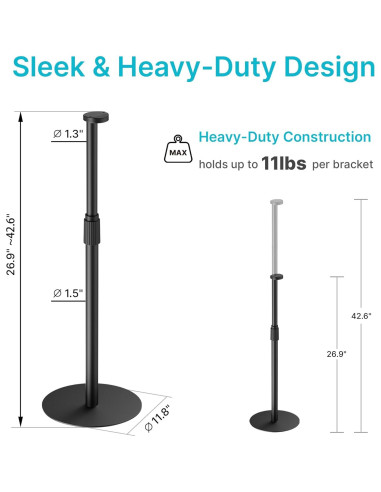 Soportes de Altavoz Ajustables PEGZONE para SONOS Era 100/300, 2 Paquete