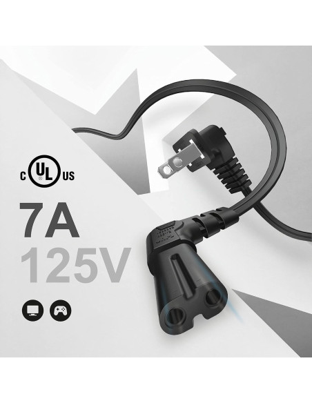 Cable de Alimentación NEMA 1-15P a IEC320 C7 1.83m TNP Negro