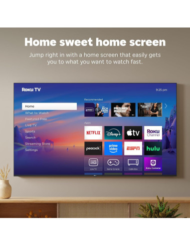 Roku Smart TV 2025 - 50" 4K HDR LED con Control Remoto de Voz