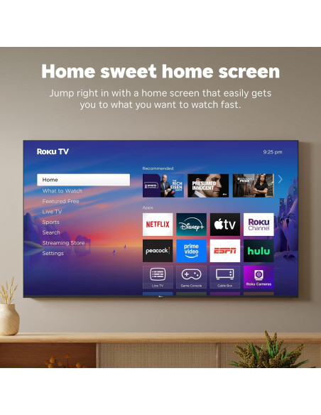 Roku Smart TV 2025 - 50" 4K HDR LED con Control Remoto de Voz