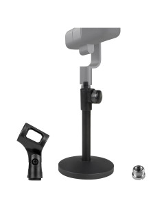 Soporte de Micrófono Geekria Telescópico Ajustable Negro