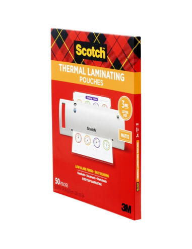 Bolsas de Laminado Térmico Scotch Mate 22.6x29 cm, 50 Unidades