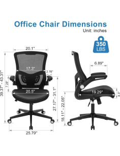 Silla de Oficina Ergonómica Chair Store con Soporte Lumbar Ajustable 2