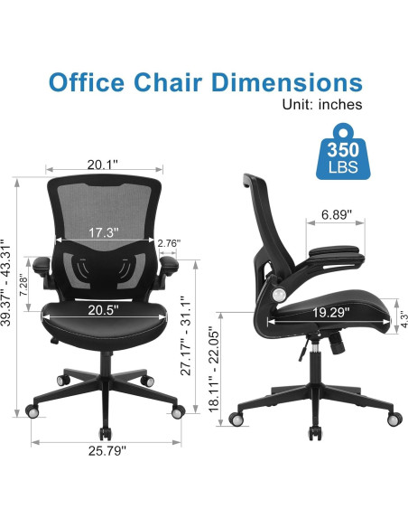Silla de Oficina Ergonómica Chair Store con Soporte Lumbar Ajustable