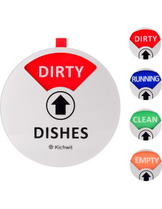 Kichwit Imán de Lavavajillas Limpio Sucio 10.16 cm Plata 2