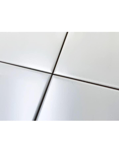 Azulejo Cerámico Blanco Mate Tenedos 15x15 cm - Caja de 8 Piezas