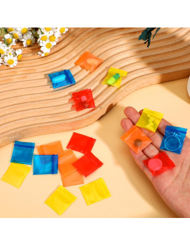 200 Bolsitas Plásticas Transparentes GEEHUA 2.54x3.05cm Coloridas