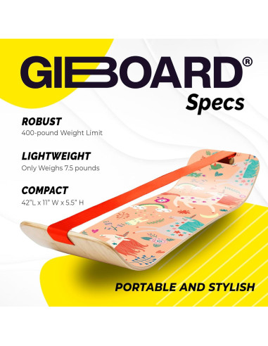GIBBON SlackBoard Tabla de Equilibrio Madera Arce Unicornio