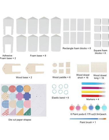 Kit de Bote 3D WECHARM HOME para Pintar y Construir - 12 Piezas