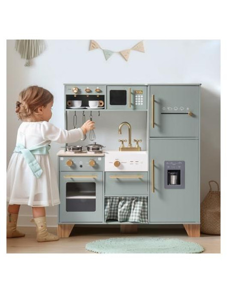 Cocina de Madera ROBOTIME con Refrigerador y Andador Oceánico Cocina de Madera ROBOTIME con Refrigerador y Andador Oceánico