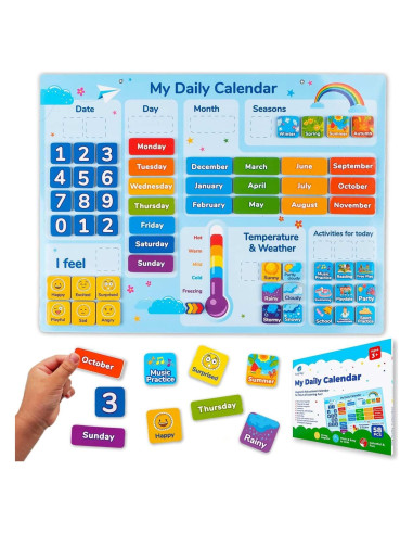 Calendario Magnético para Niños Simple Magic 58 Piezas