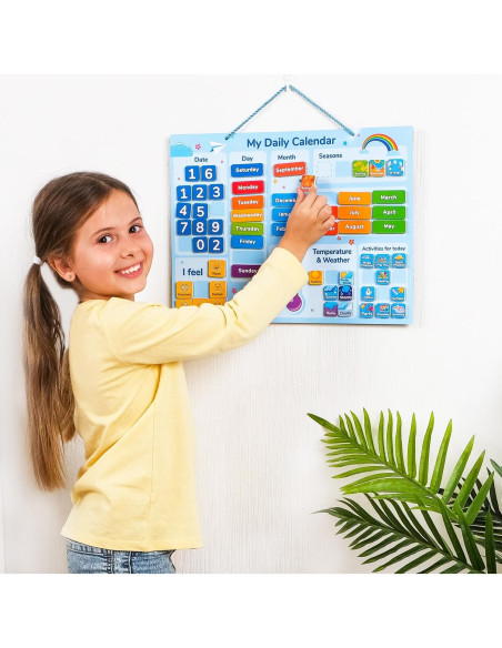 Calendario Magnético para Niños Simple Magic 58 Piezas Calendario Magnético para Niños Simple Magic 58 Piezas