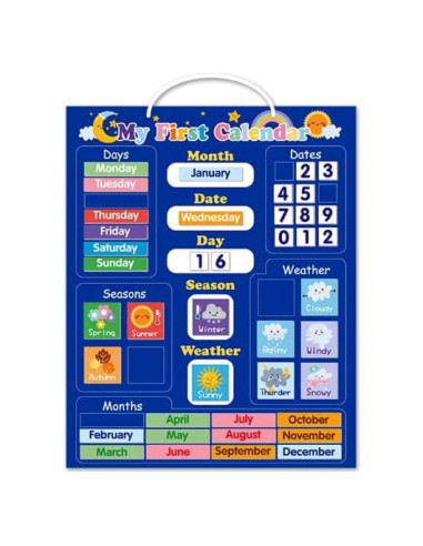 Calendario Magnético de Aprendizaje Adena Montessori 40x32 cm