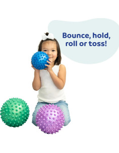 Pelota Táctil Espinosa Diversión y Función 20 cm Morado 2