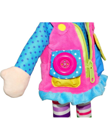 Conjunto Muñeca Amigos Elegantes Belle 39.37 cm y Cuna Rosa