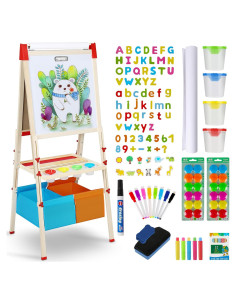 Caballete de Dibujo Ajustable RenFox con 130 Suministros de Arte