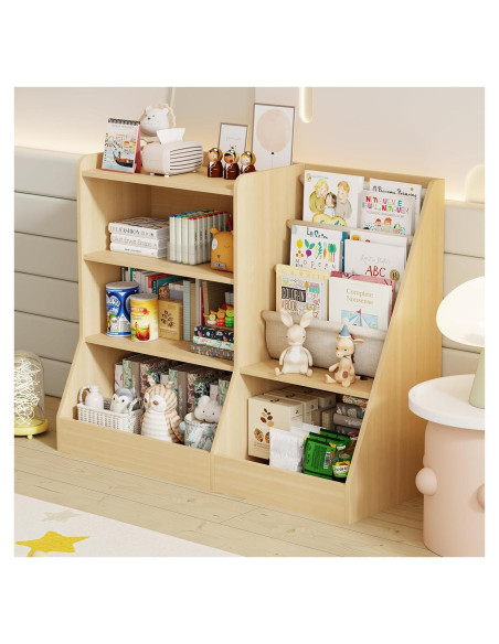 Estante de Libros para Niños IKALIFE 100 cm Natural