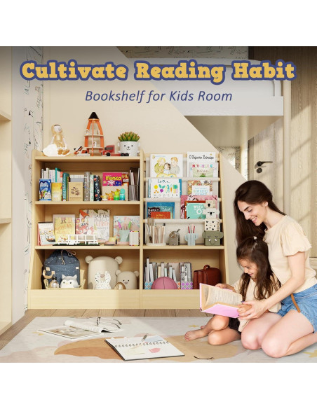 Estante de Libros para Niños IKALIFE 100 cm Natural