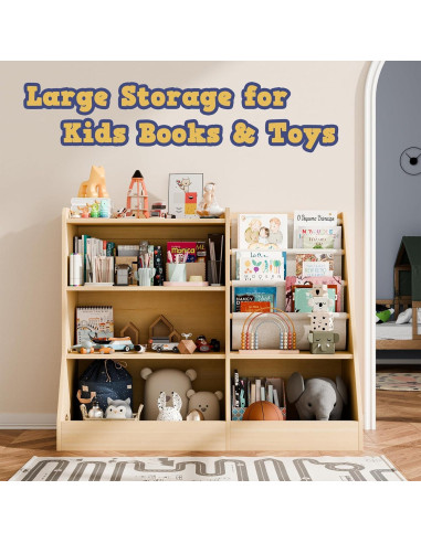 Estante de Libros para Niños IKALIFE 100 cm Natural