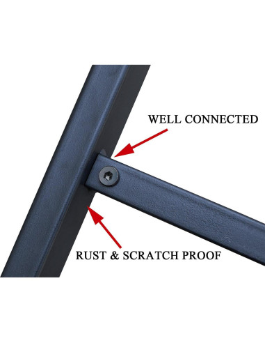 Estante para zapatos Finnhomy con asiento acolchado negro