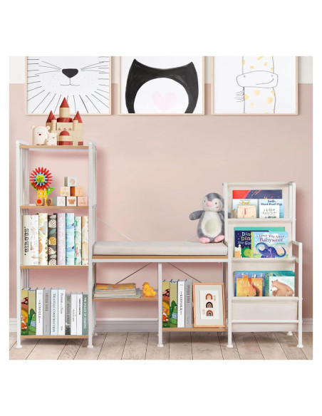 Estantería Infantil HYCFYJR con Rincón de Lectura y Almacenamiento