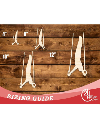 Anillos de Gimnasia de Madera Sin Terminar 18" 1/4" 24 Hour Crafts