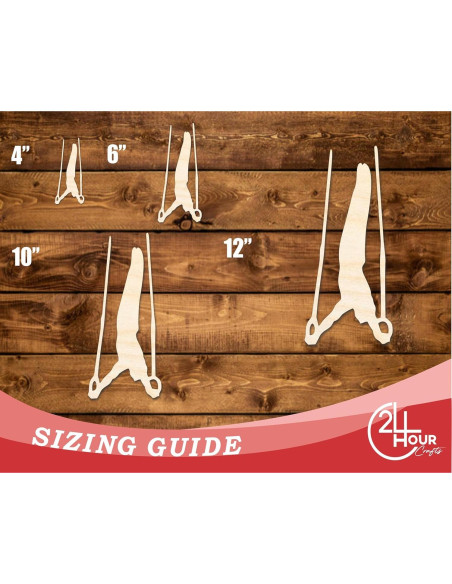 Anillos de Gimnasia de Madera Sin Terminar 18" 1/4" 24 Hour Crafts