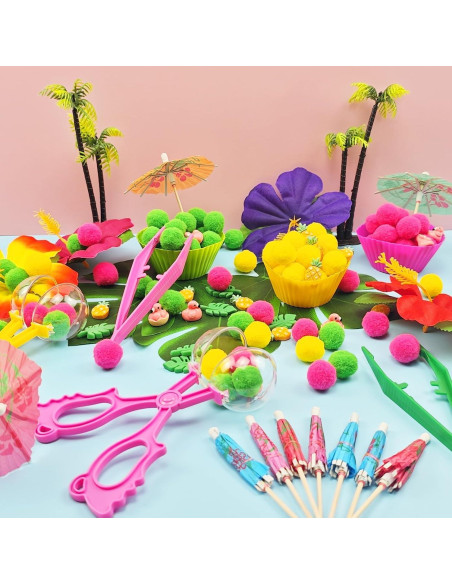 160 Piezas Relleno Sensorial de Verano Hawaii - Juguetes Educativos