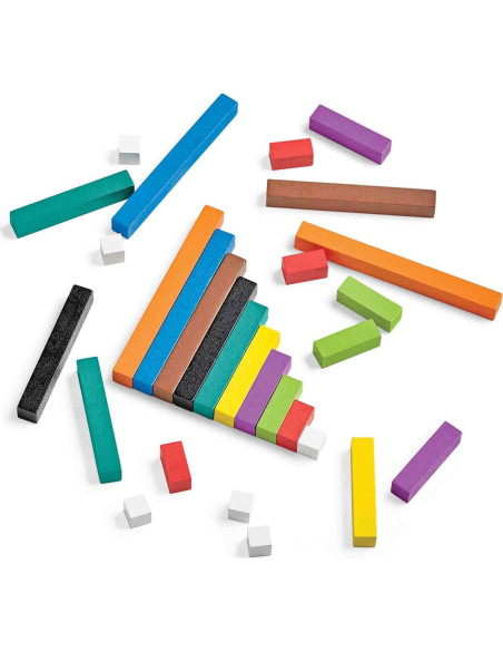 Juego de Varillas Cuisenaire de Madera hand2mind - 15 Juegos de 74 Varillas