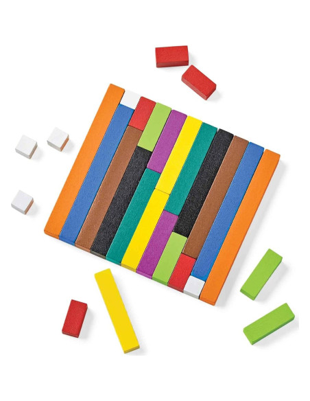 Juego de Varillas Cuisenaire de Madera hand2mind - 15 Juegos de 74 Varillas