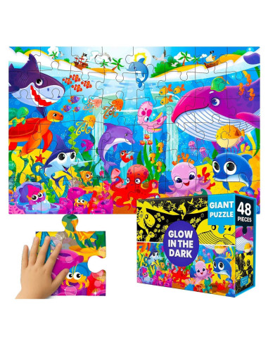 Rompecabezas de Suelo QUOKKA Océano 61x91 cm Brilla en la Oscuridad