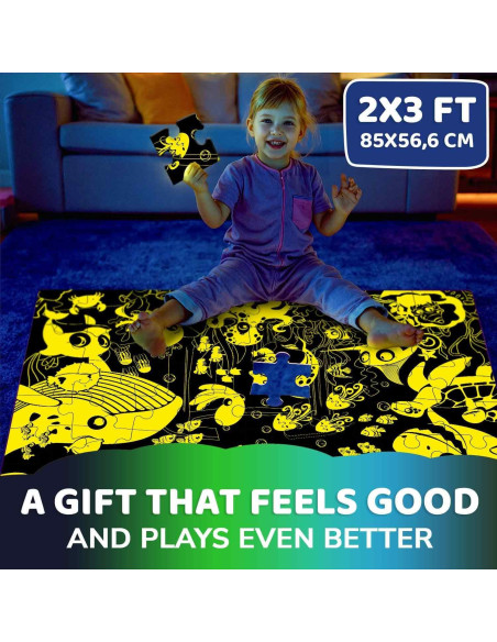 Rompecabezas de Suelo QUOKKA Océano 61x91 cm Brilla en la Oscuridad