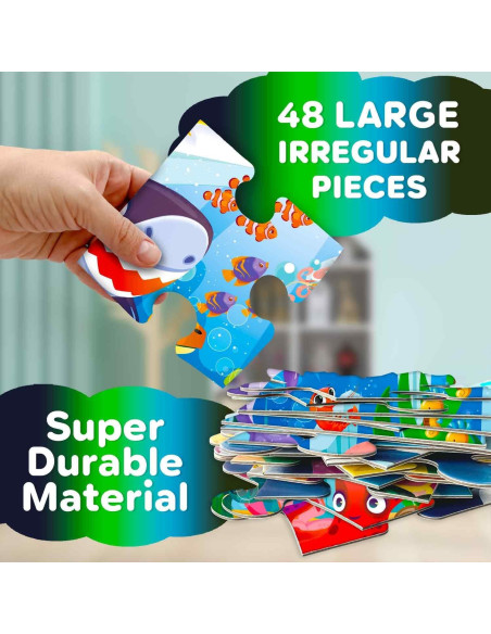 Rompecabezas de Suelo QUOKKA Océano 61x91 cm Brilla en la Oscuridad