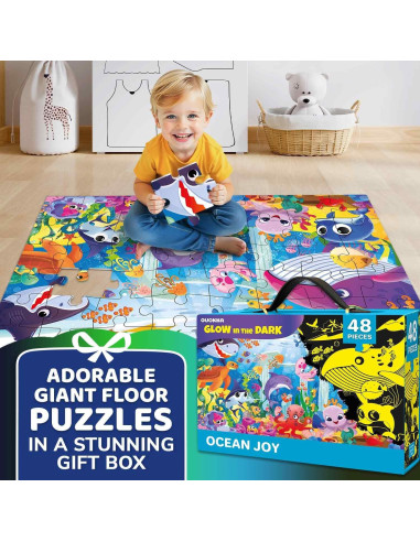 Rompecabezas de Suelo QUOKKA Océano 61x91 cm Brilla en la Oscuridad