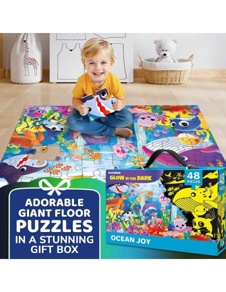 Rompecabezas de Suelo QUOKKA Océano 61x91 cm Brilla en la Oscuridad