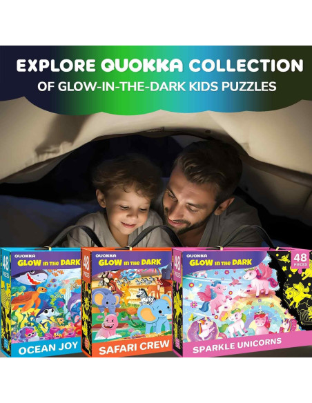 Rompecabezas de Suelo QUOKKA Océano 61x91 cm Brilla en la Oscuridad