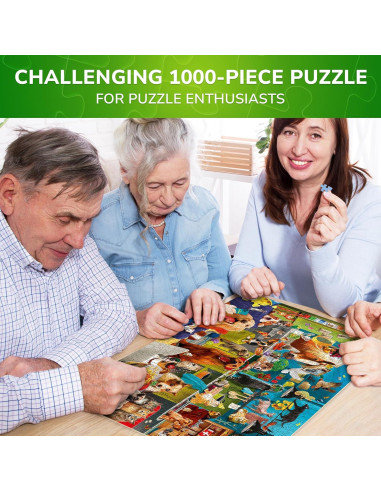 Rompecabezas Quokka 1000 Piezas Fiesta de Animales