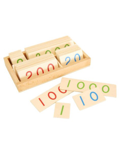 Tarjetas de Números de Madera Montessori Outlet 1-9000