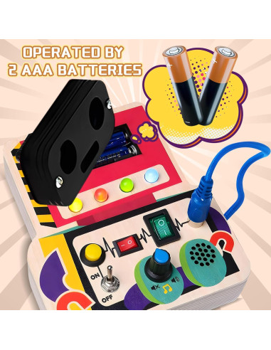 Juego de Mesa Montessori con LED y Bloques Suaves para Niños