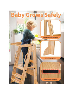 Torre Plegable Montessori Pourvotre para Niños 3-6 Años 2