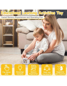 Cubo de Actividades Montessori Pushy 6 en 1 para Bebés 12+ Meses 2