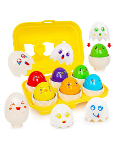 Juguetes de Huevo Geométricos Montessori FQKIOMY 6 Piezas