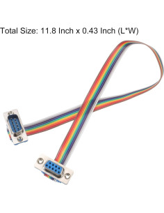 Cable de Cinta IDC 3 Pcs MECCANIXITY DB9 Macho a Hembra 30 cm 2