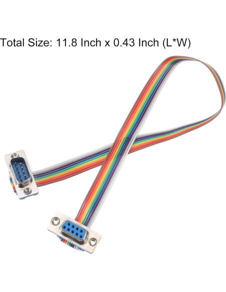 Cable de Cinta IDC 3 Pcs MECCANIXITY DB9 Macho a Hembra 30 cm