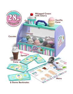 Juego de Tienda de Helados Lehoo para Niños 3-8 Años 2